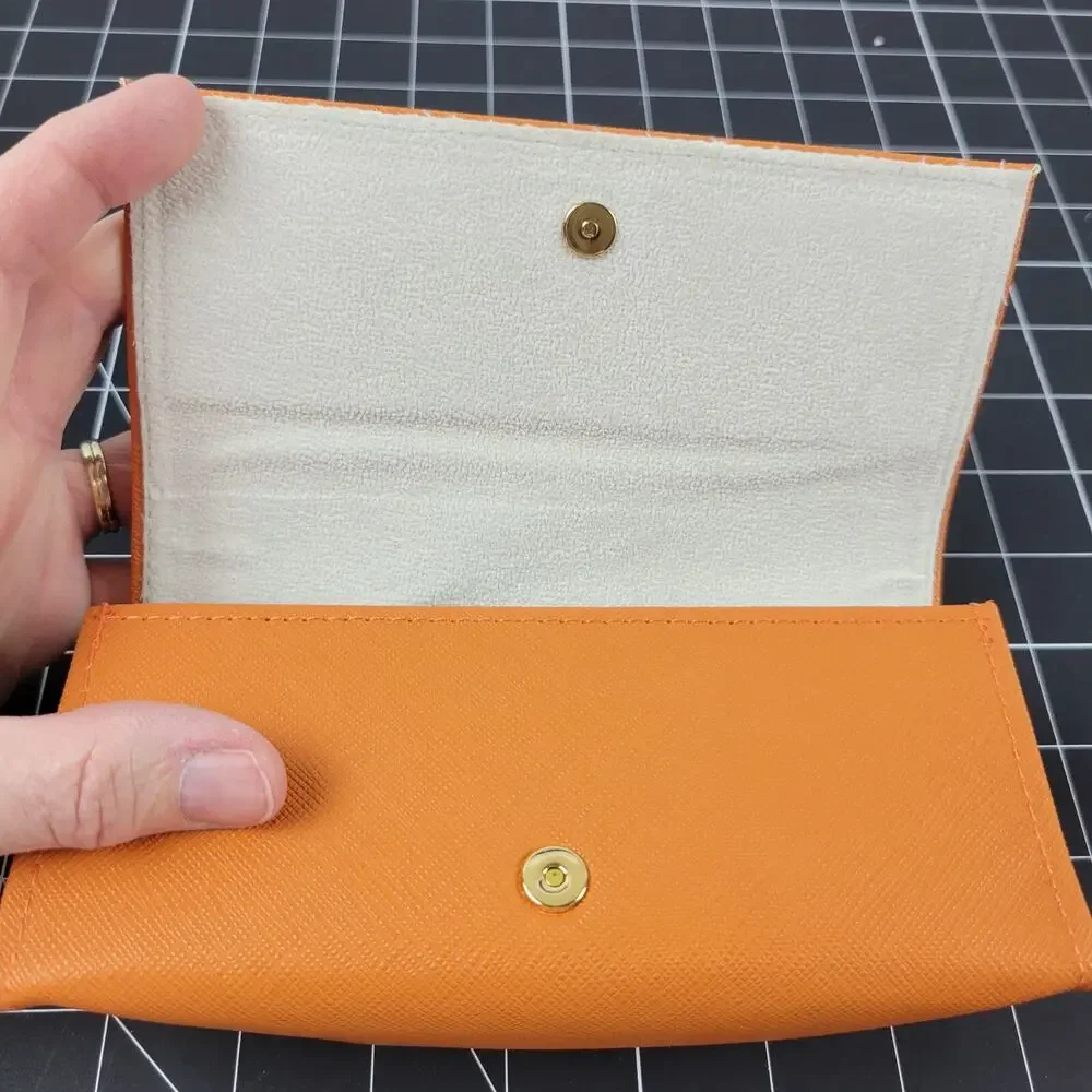 TORY BURCH ORANGE AUTHENTIC SUNGLASSES EYEGLASSES CASE - Picture 13 of 13